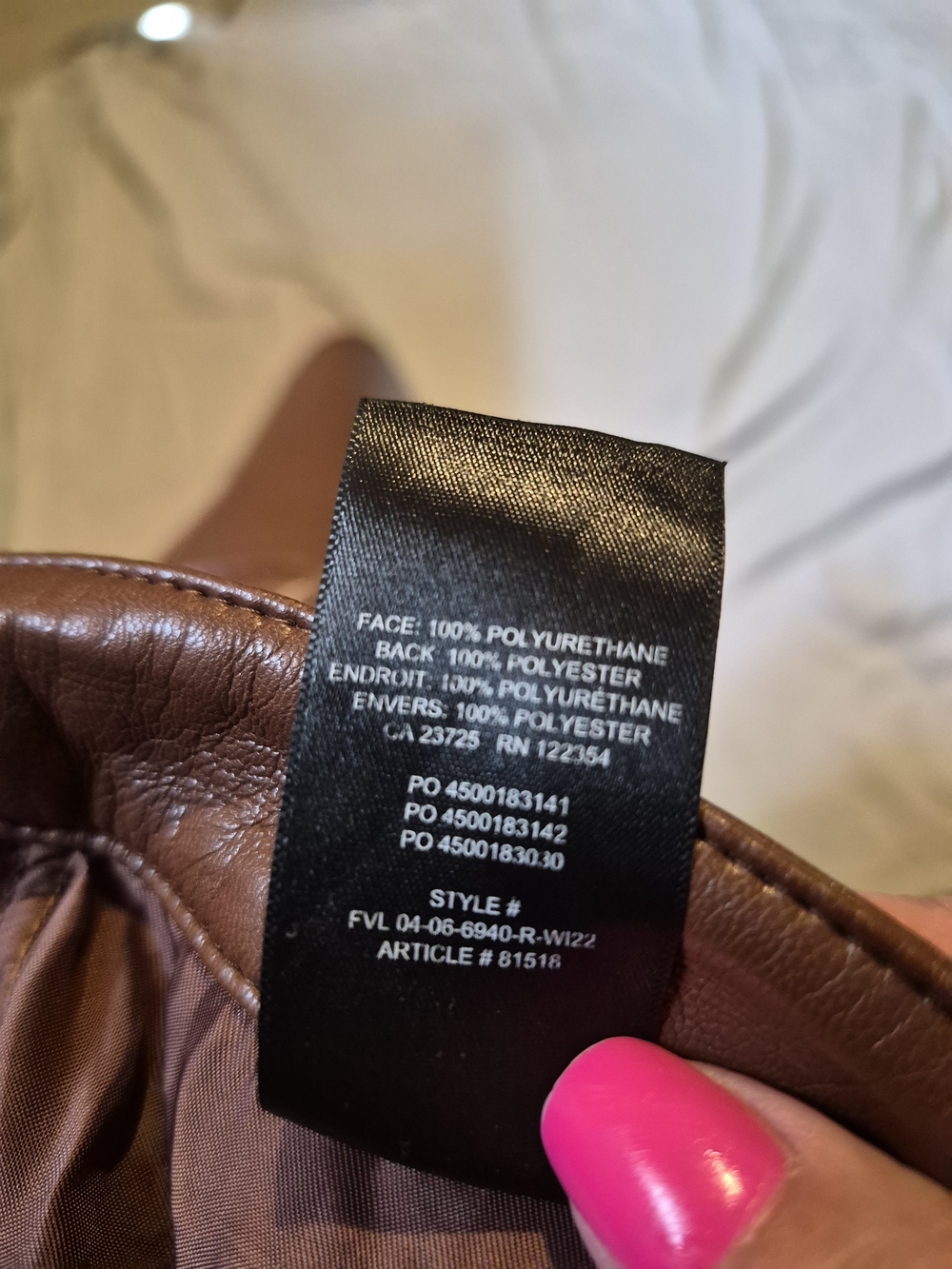 Wilfred Brown Faux Leather Straight-Leg Pants - Picture 5 of 5